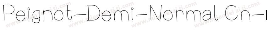 Peignot-Demi-Normal Cn字体转换